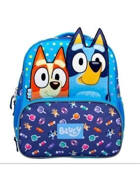 Moose Bluey Bingo Kids Boy Girl 14" Backpack Book Bag Blue